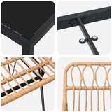  Vrtni set za objed 9 kom. Smeđa Čelik s prahom premazan | shoptok.hr