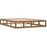  Posteljni okvir medeno rjav 120x200 cm trden les, (20645914) | Shoptok.si