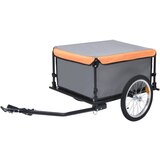 vidaXL Kolesarska prikolica siva in oranžna 65 kg, (21227503) | Shoptok.si