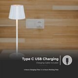  LED prigušiva punjiva stona lampa LED/4W/5V 3000-6000K 1800 mAh bela | Eponuda.com