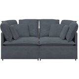  Modularna sofa s jastucima, baršunasta, tamno siva | Shoptok.si