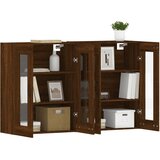  Zidni ormarići 2 kom boja smeđeg hrasta od konstruiranog drva | shoptok.hr