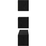 vidaXL TV Kabinet za Zid s policom s pohranom s vratima 4 pcs Crni hrast | shoptok.hr