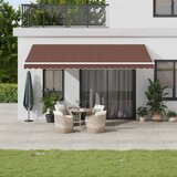 vidaXL Ročno zložljiva tenda rjava 500x300 cm Cene