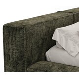 Maison de Rêve Tamno zeleni tapecirani bračni krevet s prostorom za odlaganje s podnicom 200x200 cm Voliera – | shoptok.hr