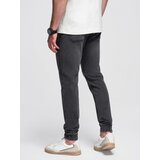 Ombre Men's JOGGERS denim pants with wash effect - grey | ePonuda.com
