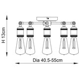  Endon 76336 - HAL spot svetiljka 5xE27/40W/230V mat hrom/bakrena | Eponuda.com