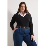 Trendyol Ženska bluza Tbbaw25Af00012, Crna Cene