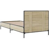  Okvir za krevet boja hrasta 75x190 cm konstruirano drvo i metal Smeđa 75 x 190 cm | shoptok.hr