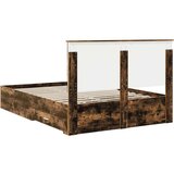 Konstrukcija postelje z vzglavjem Dimljeni oreh 150 x 200 cm, (5000103650) | Shoptok.si