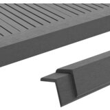 vidaXL Talne obrobne letve 5 kosov WPC 170 cm sive, (21143992) | Shoptok.si