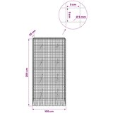  Gabion s 5 mm žicom i mrežom 5x5 cm 100x20x200 cm | shoptok.hr