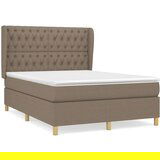  Box spring postelja z vzmetnico taupe 140x200 cm blago, (20894469) | Shoptok.si