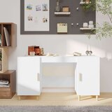  Radni stol bijeli 140 x 50 x 75 cm od konstruiranog drva Cijene