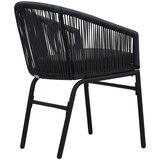  3-dijelni bistro set od poliratana s jastucima crni | shoptok.hr