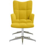  Stolica za opuštanje s osloncem za noge boja senfa baršunasta | shoptok.hr