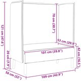 SOFA s visokim naslonom 101cm Tamno siva tkanina | shoptok.hr