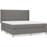  Box spring postelja z vzmetnico temno siva 180x200 cm blago, (20846758) | Shoptok.si