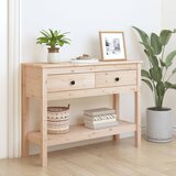 Maison Chic konzolna miza - miza ob steni 100×35×75 trdna borovina, (21786281) | Shoptok.si