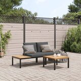  3-dijelni set vrtnih sofa s jastucima crni aluminijski | shoptok.hr