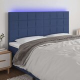  Posteljno vzglavje modro 160x5x118/128 cm blago, (20953764) Cene