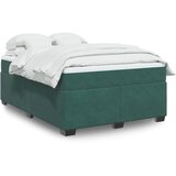  The Living Store Box spring postelja z vzmetnico temno zelena 160x200 cm žamet - Box Spring Postelja, (21457844) Cene