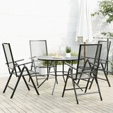  Set vrtnih naslonjača 5 kom antracit od čelika obloženog prahom | shoptok.hr