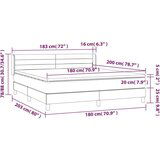  Krevet s oprugama i madracem krem 180x200 cm od tkanine | shoptok.hr