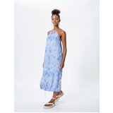 Koton Parachute Dress Halter Neck Hem with Pleated Pockets Tie-Dye Patterned | Shoptok.si