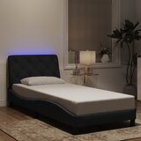 Furnova Posteljni okvir z LED lučkami črn 90x190 cm žamet, (21940669) Cene