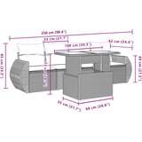  5-dijelni set vrtnih sofa s jastucima poliratan smeđi | shoptok.hr