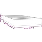  Madrac s oprugama boja cappuccina 90x200x20 cm od umjetne kože | shoptok.hr