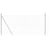  Vanjska lančana ograda s betonskom podlogom 10 x 0,8 m Srebrna | shoptok.hr