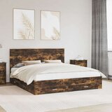  Konstrukcija postelje z vzglavjem Dimljeni oreh 200 x 200 cm, (5000104453) | Shoptok.si