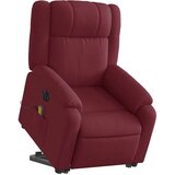  Električni masažni naslonjač na podizanje od tkanine boja vina | shoptok.hr
