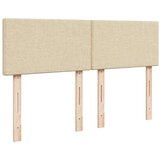 vidaXL Box spring postelja z vzmetnico krem 160x200 cm blago, (21308078) | Shoptok.si