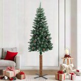  Tanko božićno drvce s pravim drvom i snijegom zeleno 210 cm | shoptok.hr