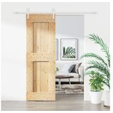 vidaXL Drsna vrata s kompletom vodil 70x210 cm trdna borovin | Shoptok.si