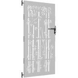  Vrtna vrata 85 x 200 cm od čelika COR-TEN s uzorkom bambusa | shoptok.hr