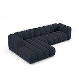 Micadoni Temno modra kotna sedežna garnitura iz šenilje (levi kot/z ležalnikom) Lupine – | Shoptok.si