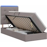  LED krevet za pohranu s madracem Sivosmeđa 90 x 200 cm Tkanina | shoptok.hr