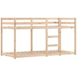  Krevet na kat sa zavjesama plavi 90 x 200 cm od borovine | shoptok.hr