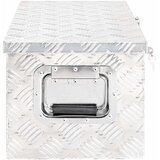  Kutija za pohranu srebrna 70 x 31 x 27 cm aluminijska | Eponuda.ba