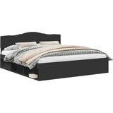  Konstrukcija postelje Črna 180 x 200 cm Masivno borovo les, (5000102214) | Shoptok.si