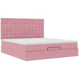 vidaXL Okvir kreveta s madracima ružičasti 180x200cm baršunasti | shoptok.hr