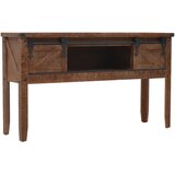  Konzolni stol od masivne jelovine 131 x 35,5 x 75 cm smeđi | shoptok.hr
