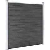  Set panela za ogradu WPC 1391 x 186 cm crni | shoptok.hr