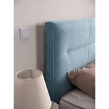Esposa postelja boxspring 200 cm x 220 cm , tekstil pastelno modra | Shoptok.si
