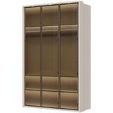Jela Jagodina plakar sa aluminijumskim ramom P3B-3AL - kolekcija opera - kašmir mat lak/al ram kašmir - 142x226x60cm