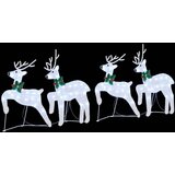 vidaXL LED irvasi 4 pcs Srebrno 45 x 19 x 65 cm tkanina | shoptok.hr